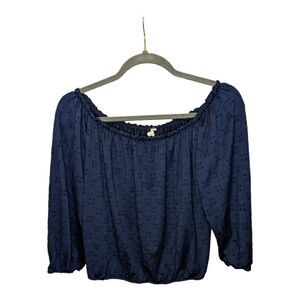 Peppermint Long Sleeve Scoop Neck Blouse